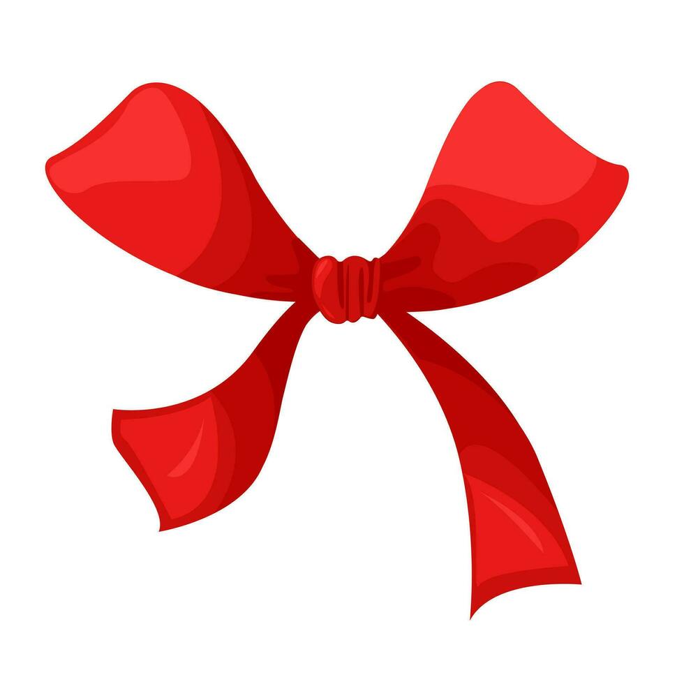 rot Karikatur Geschenk Bogenvorlage zum Gruß Karte auf Weihnachten, Neu Jahr, Geburtstag und Jubiläum, Valentinsgrüße Tag vektor