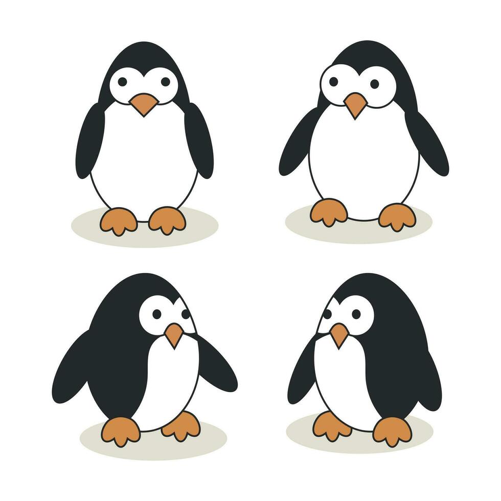 süß Fett Pinguin Karikatur Vektor Illustration