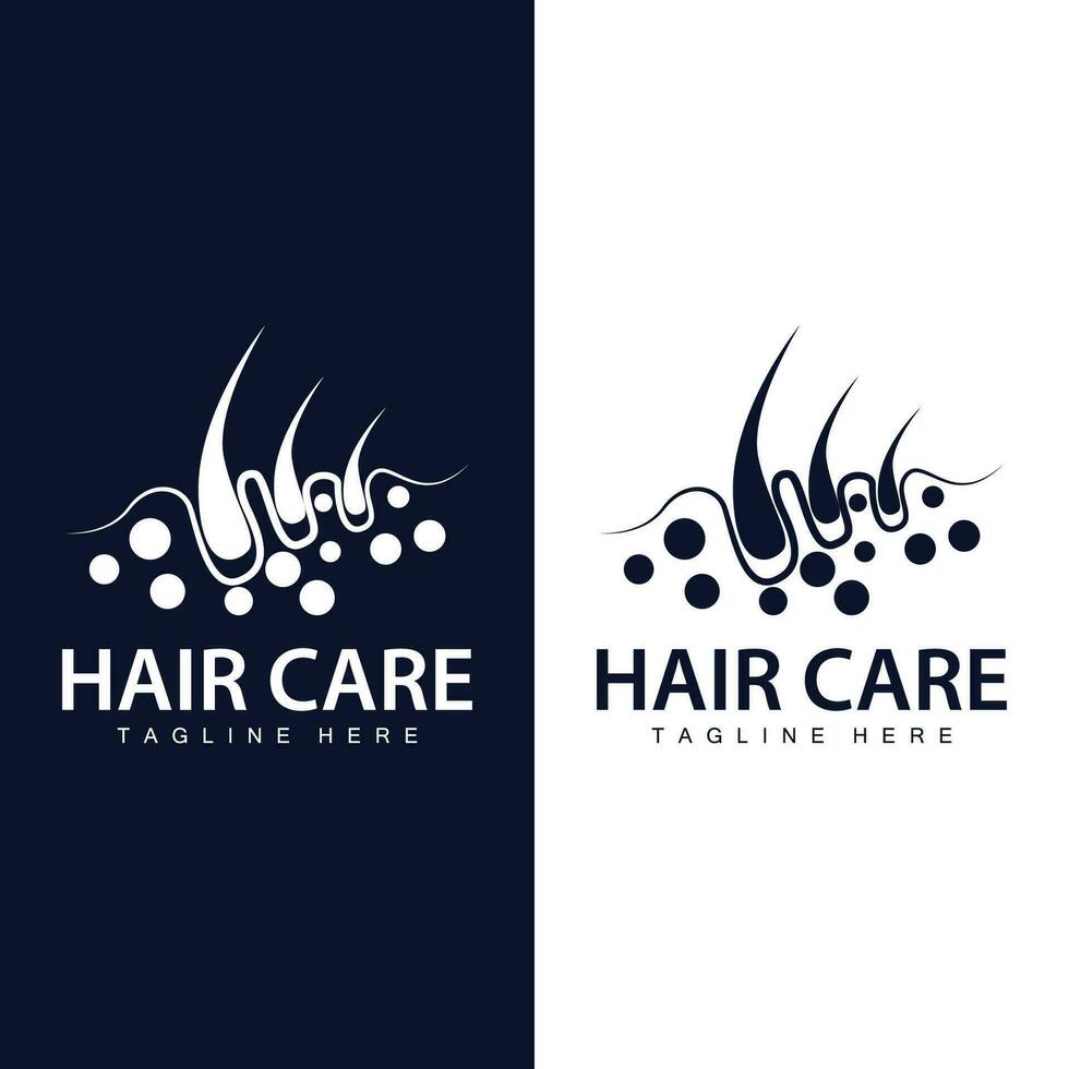 Haar Pflege Logo Design einfach Haar Haut Pflege Silhouette Illustration Vektor Vorlage