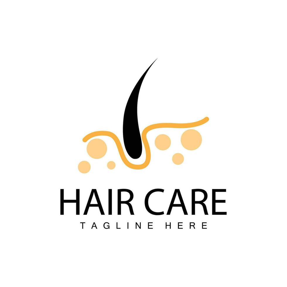 Haar Pflege Logo Design einfach Haar Haut Pflege Silhouette Illustration Vektor Vorlage