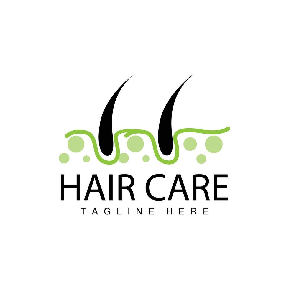 Haar Pflege Logo Design einfach Haar Haut Pflege Silhouette Illustration Vektor Vorlage