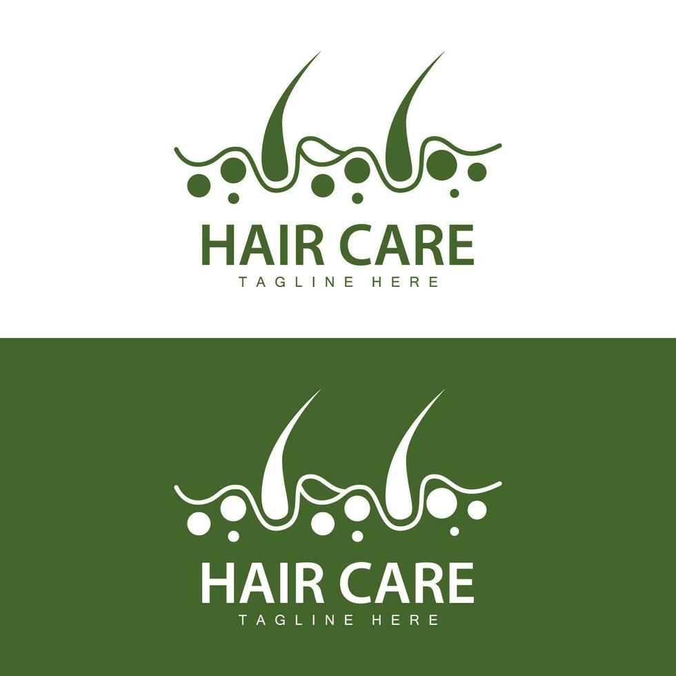 Haar Pflege Logo Design einfach Haar Haut Pflege Silhouette Illustration Vektor Vorlage