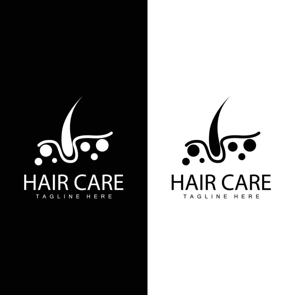 Haar Pflege Logo Design einfach Haar Haut Pflege Silhouette Illustration Vektor Vorlage