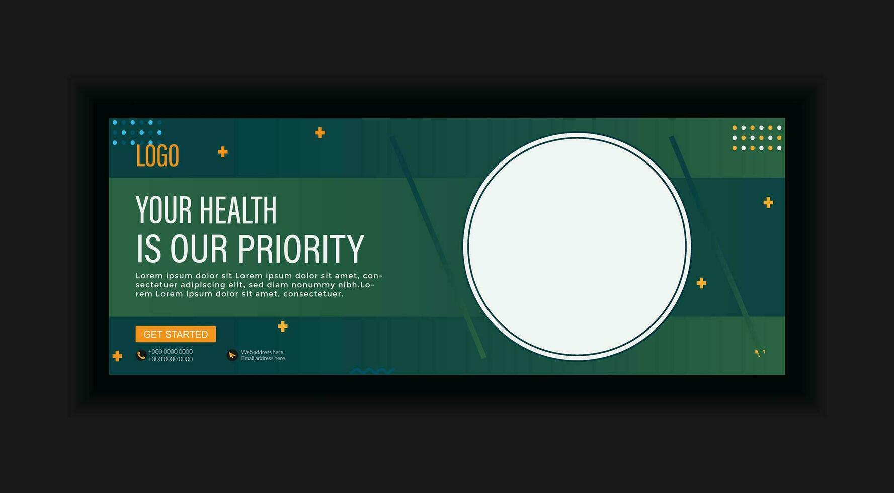 medizinisch Gesundheit Pflege Startseite und Banner Vorlage Vektor Design