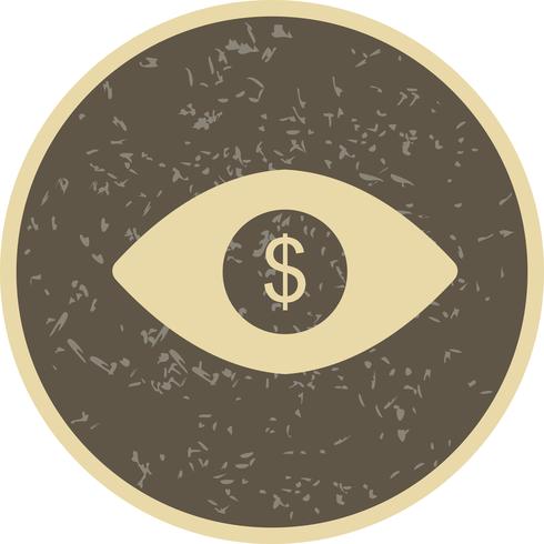 Augen-Dollar-Vektor-Symbol vektor