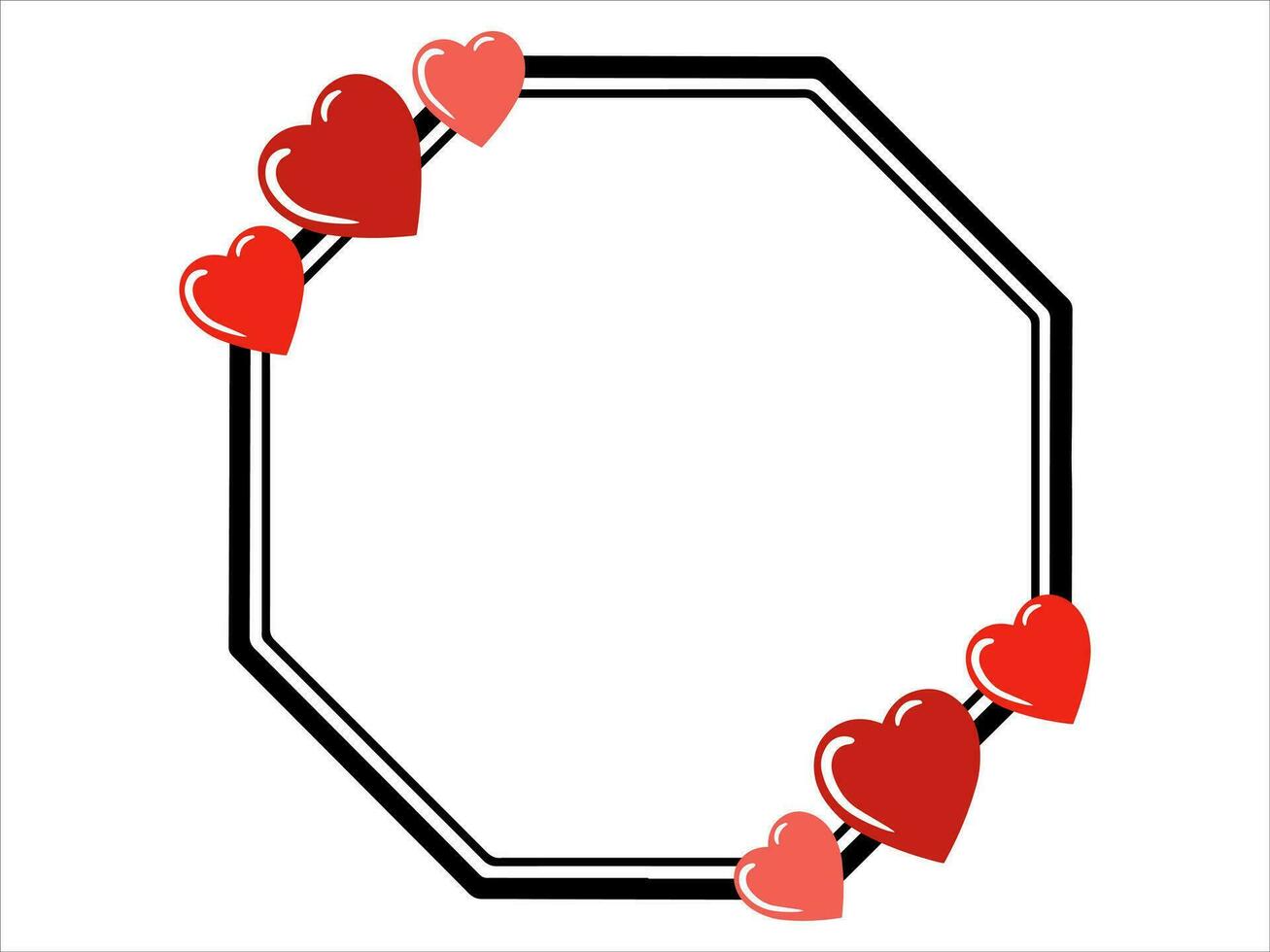 valentine hjärta ram bakgrund illustration vektor