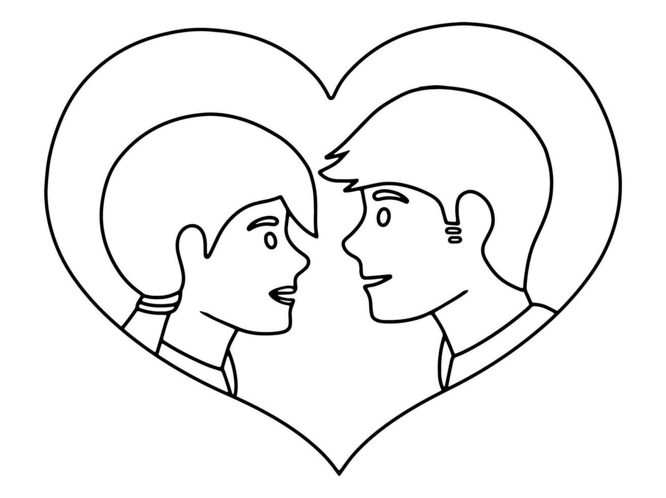 romantisch männlich und weiblich Benutzerbild Charakter vektor