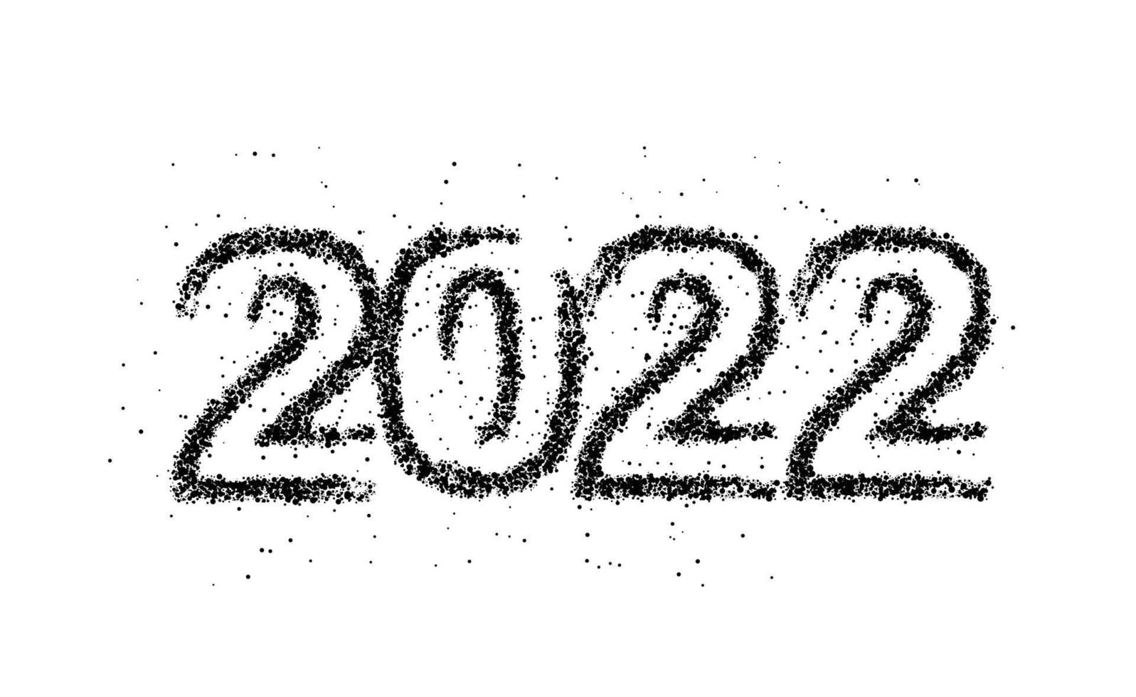 Frohes neues Jahr 2022 Text Typografie Design Muster, Vektor-Illustration. vektor