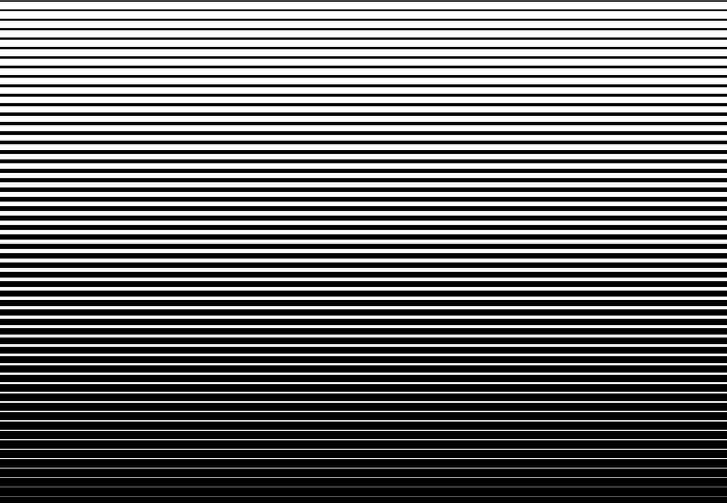 svartvit lutning horisontell linje bakgrund. urblekt parallell Ränder mönster. vektor