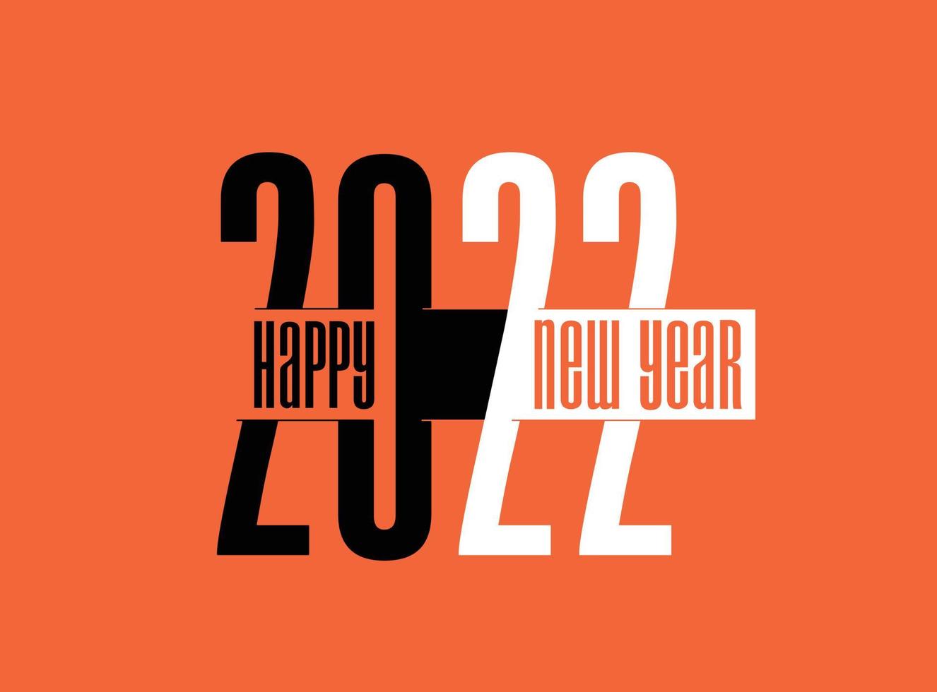 Frohes neues Jahr 2022 Text Typografie Design Muster, Vektor-Illustration. vektor