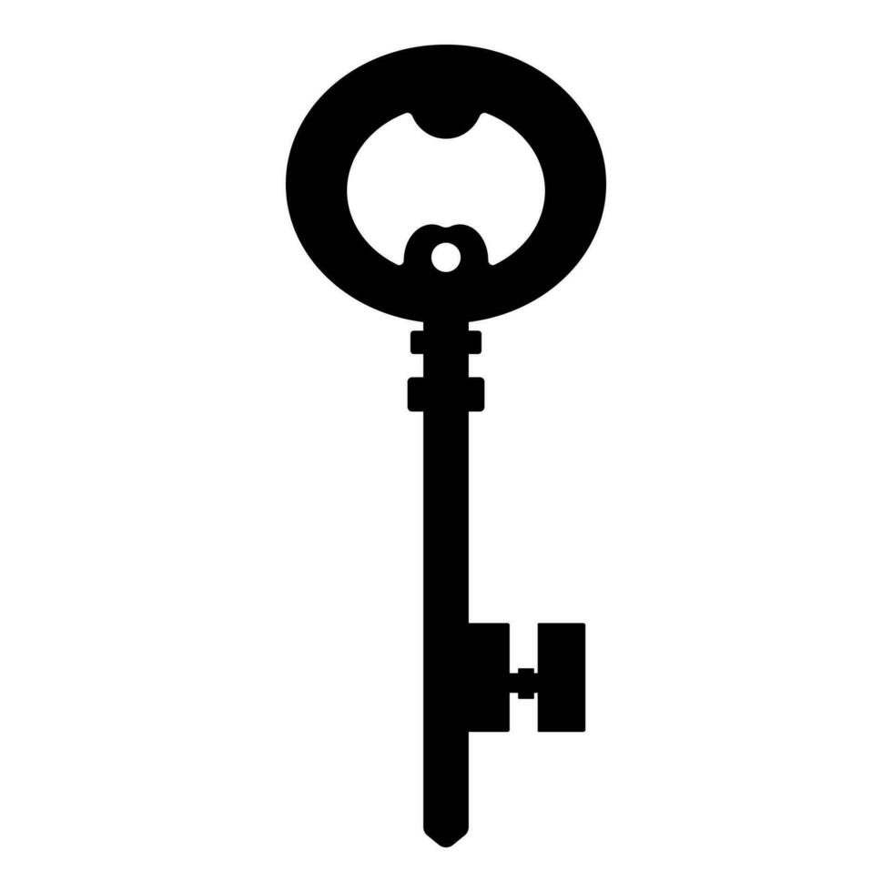 alt schwarz Silhouette Schlüssel isoliert auf Weiß Hintergrund. Vektor Illustration zum irgendein Design.