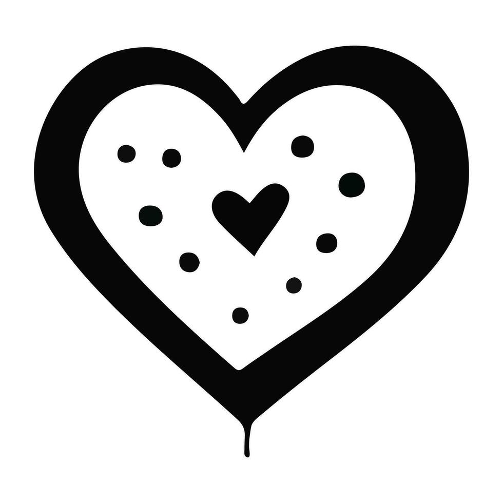 Gekritzel skizzieren Herz, Hand gezeichnet Liebe Herz isoliert auf Weiß Hintergrund. Vektor Illustration zum irgendein Design.