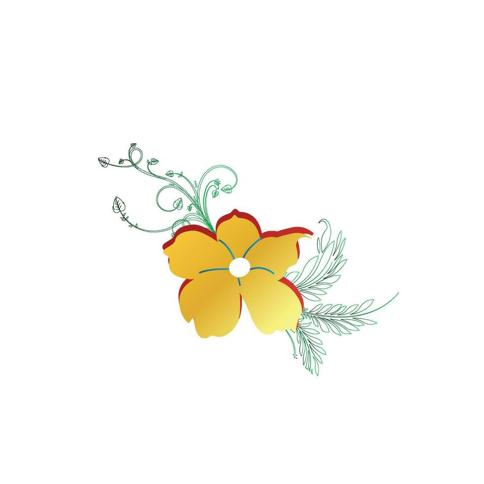 traditionell blomma dekorativ orientalisk prydnad abstrakt vektor