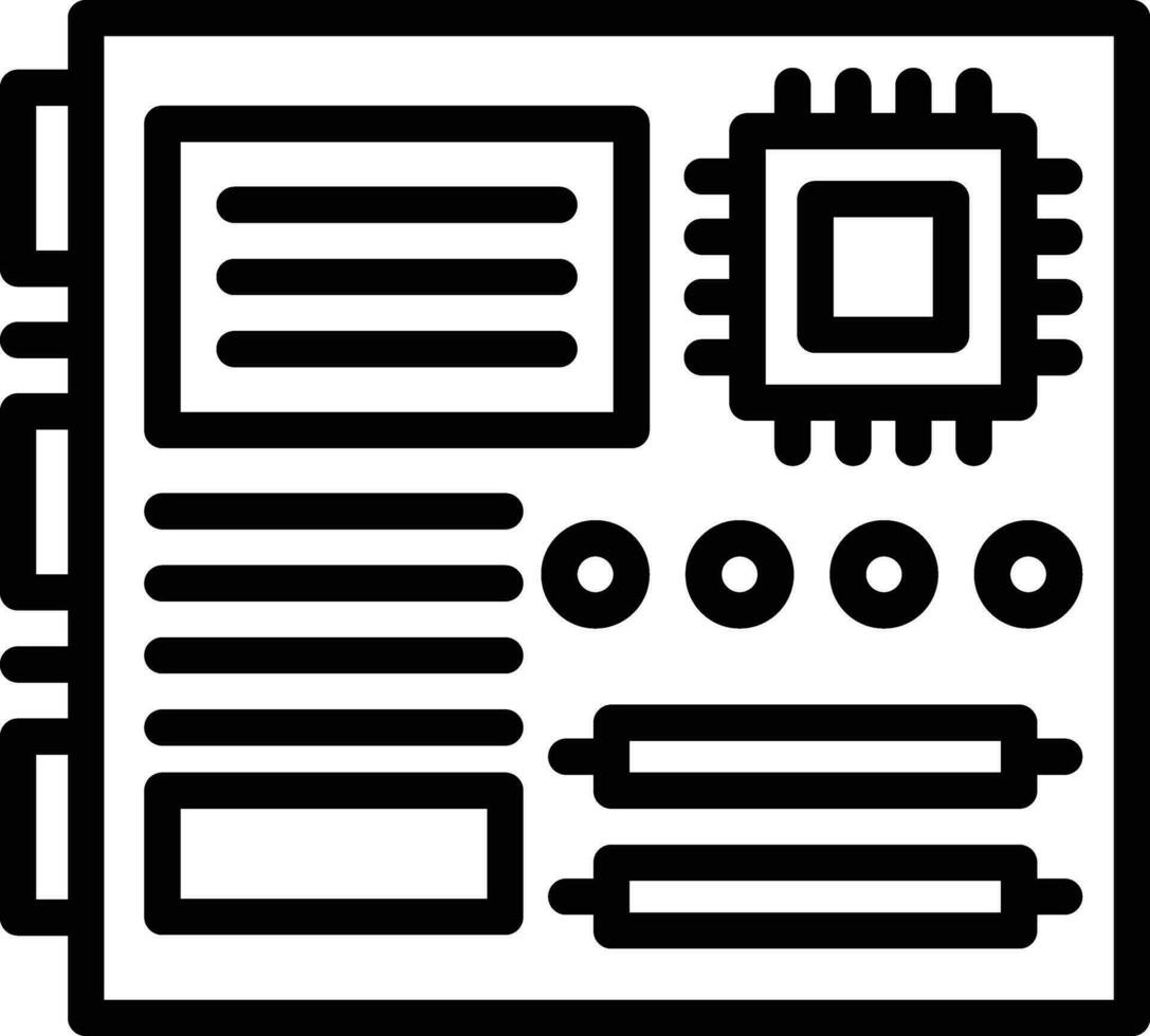 Motherboard-Vektorsymbol vektor