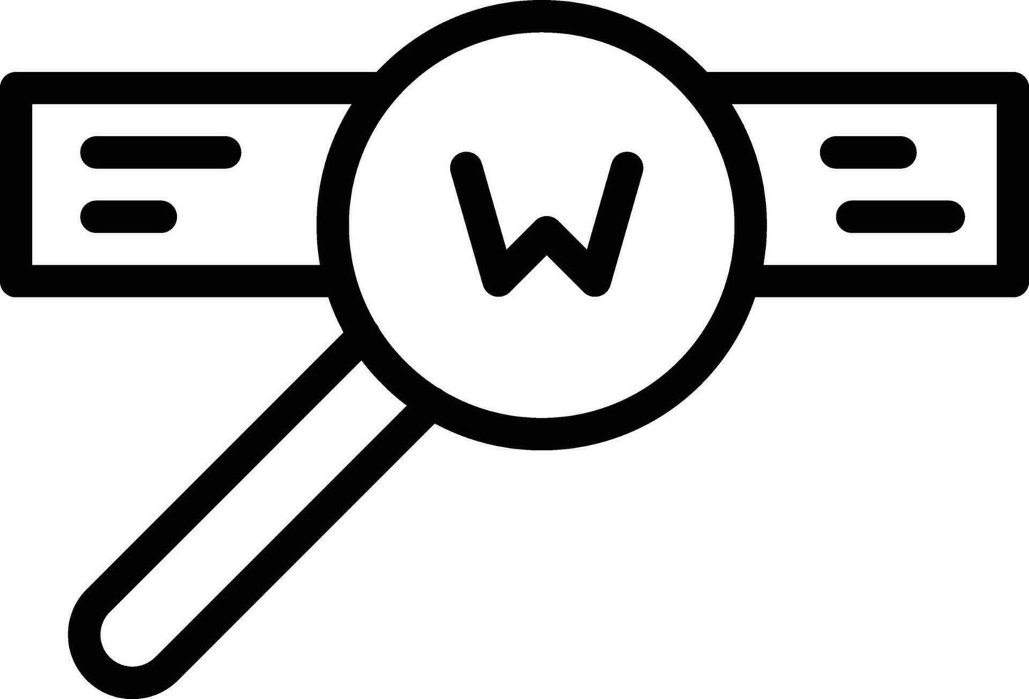 Schlüsselwörter Suche Vektor Symbol