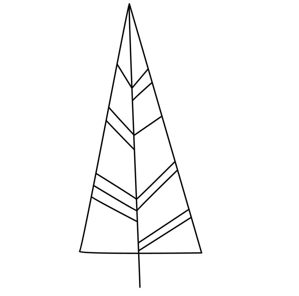 Weihnachtsbaum. Gliederung. Illustration vektor