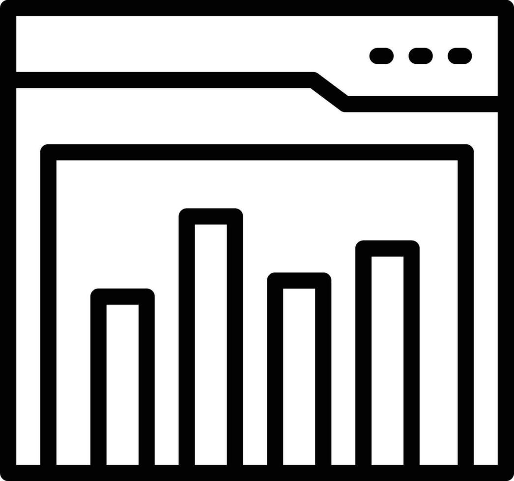 Online-Balkendiagramm-Vektorsymbol vektor