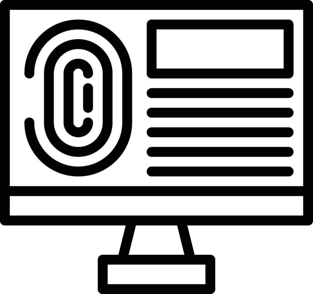 Fingerabdruck Datenbank Vektor Symbol