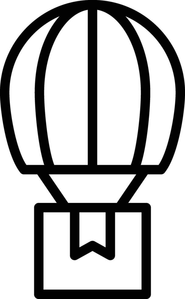 Luft Ballon Lieferung Vektor Symbol