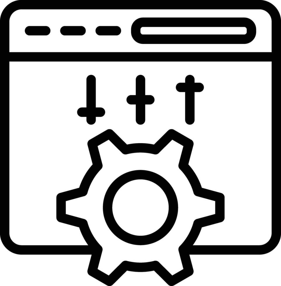 Vektorsymbol für Computereinstellungen vektor