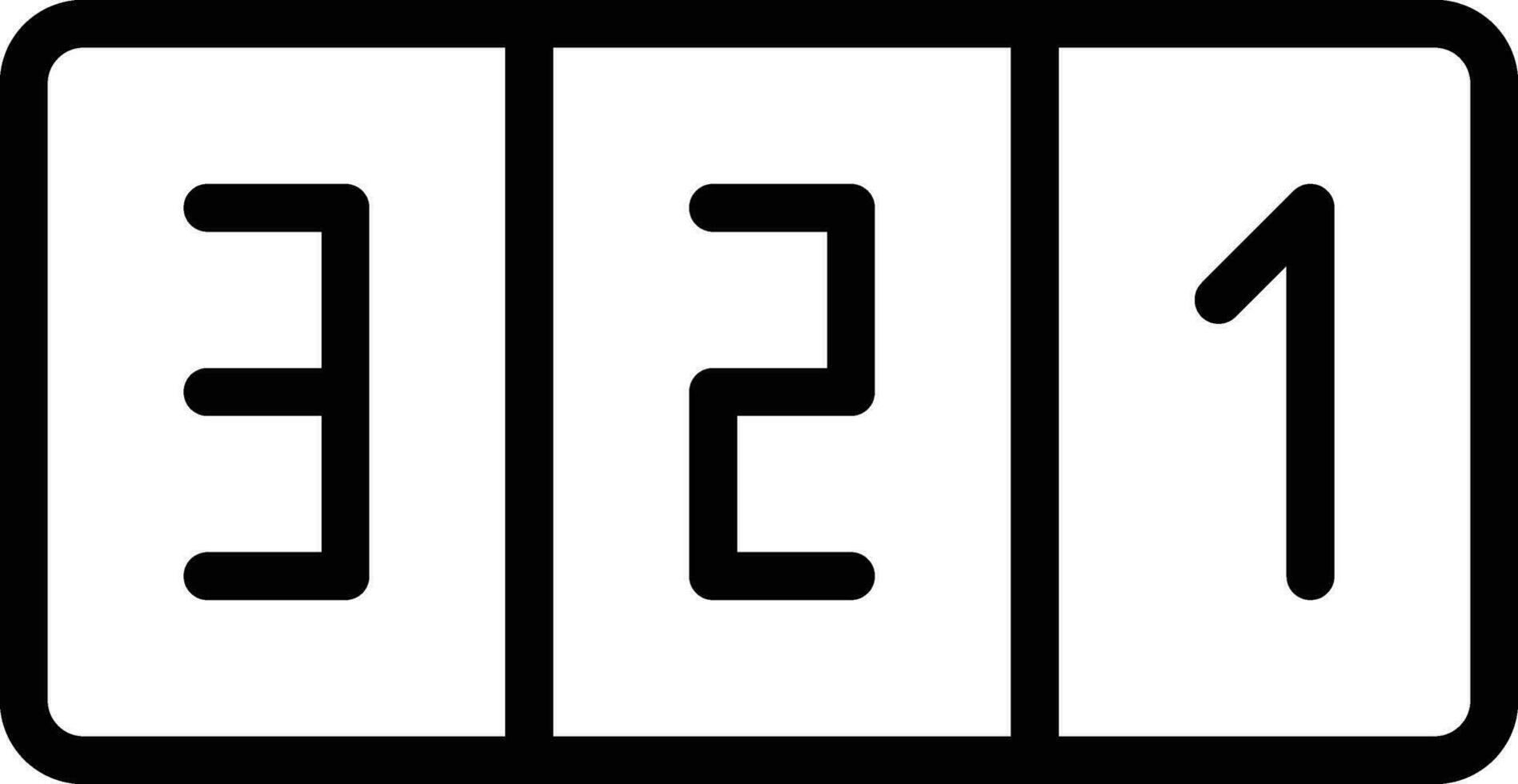 Countdown-Vektorsymbol vektor