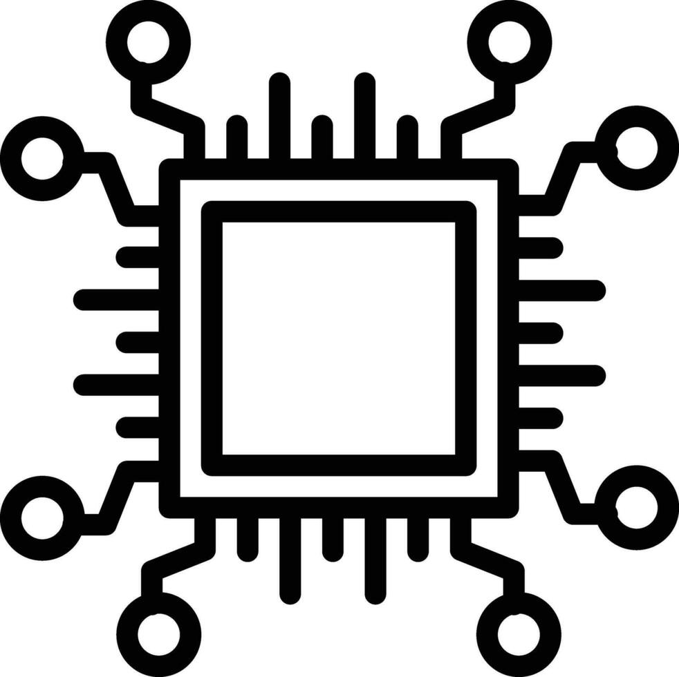 Gehirn Chip Vektor Symbol