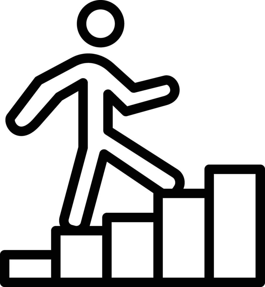 Person Klettern Treppe Vektor Symbol
