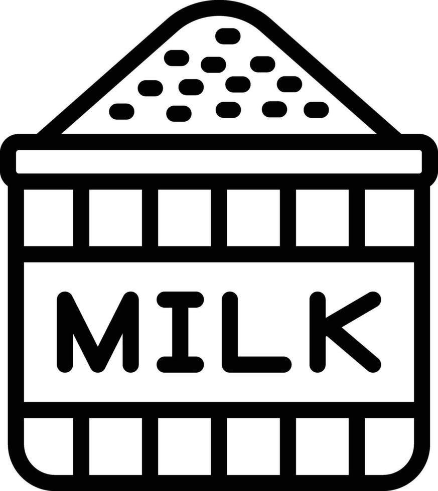 mjölk pulver vektor ikon