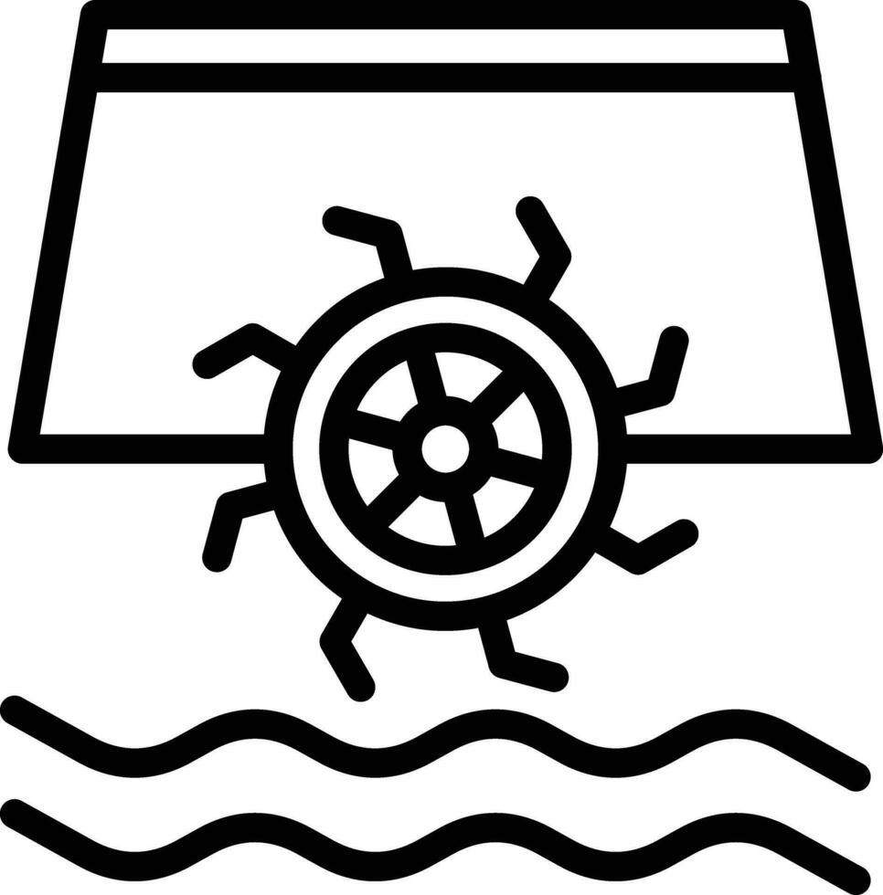 Wasser Mühle Vektor Symbol