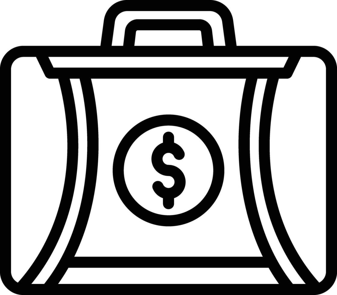 Geld Koffer Vektor Symbol