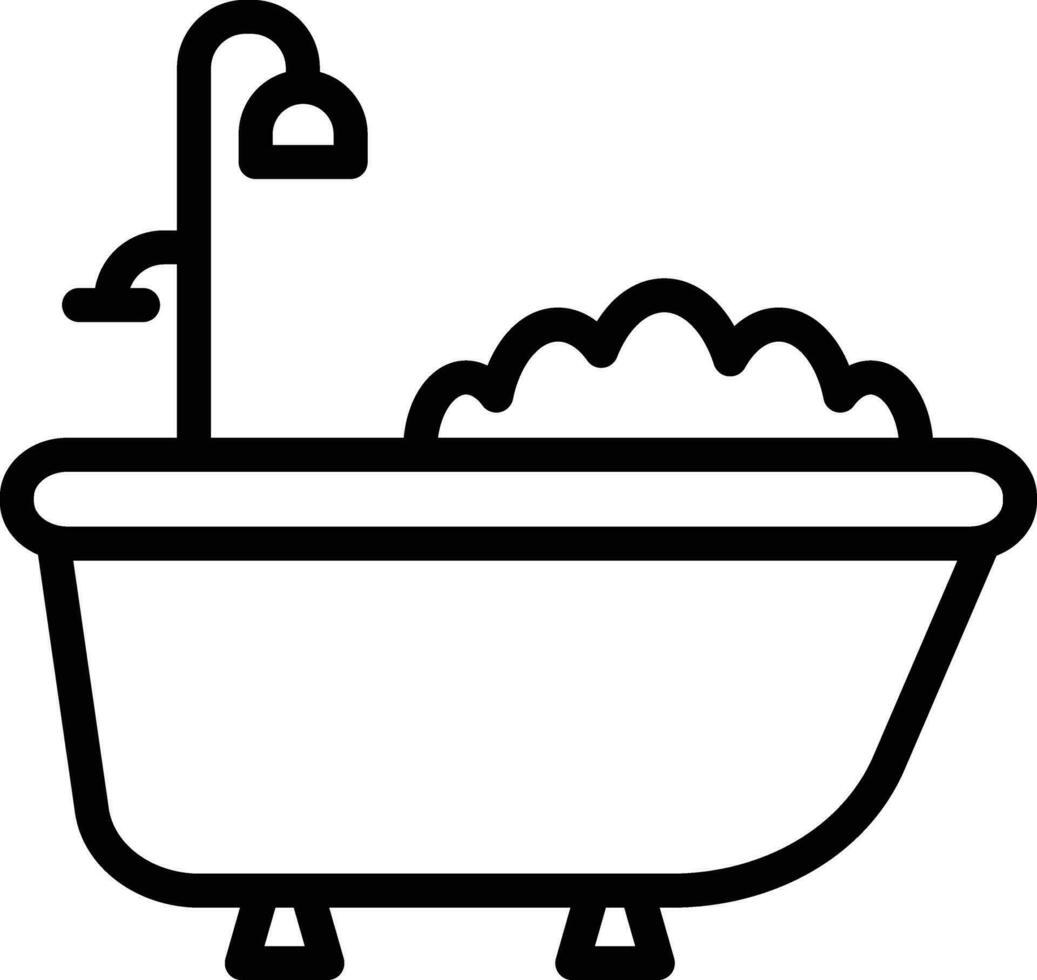 Badewanne-Vektor-Symbol vektor