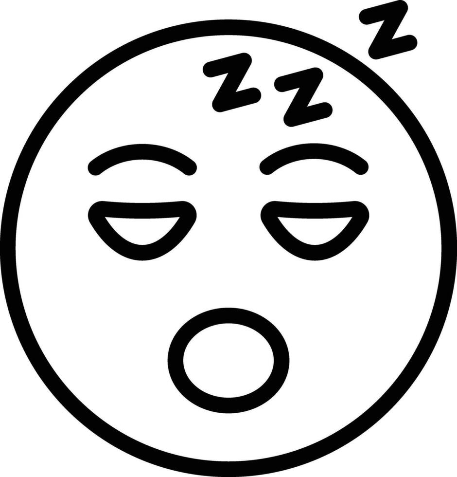 Schlafen Gesicht Vektor Symbol