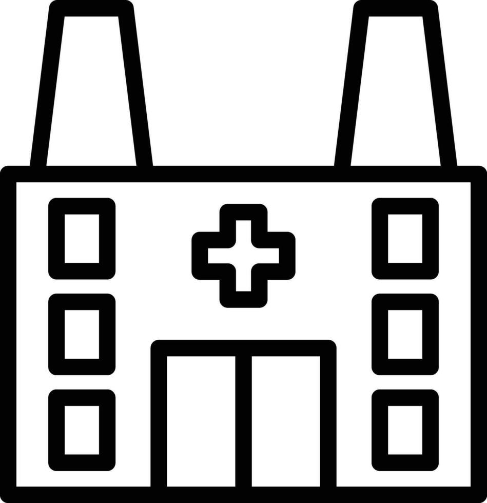 medicin fabrik vektor ikon
