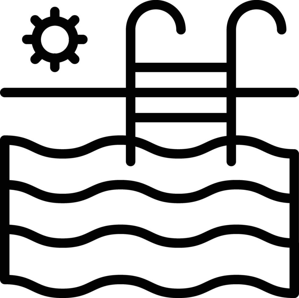 Schwimmbad-Vektor-Symbol vektor