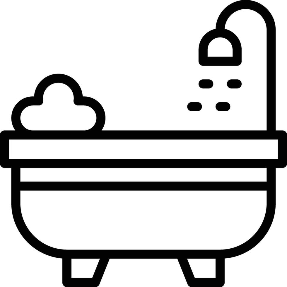 Badewanne-Vektor-Symbol vektor