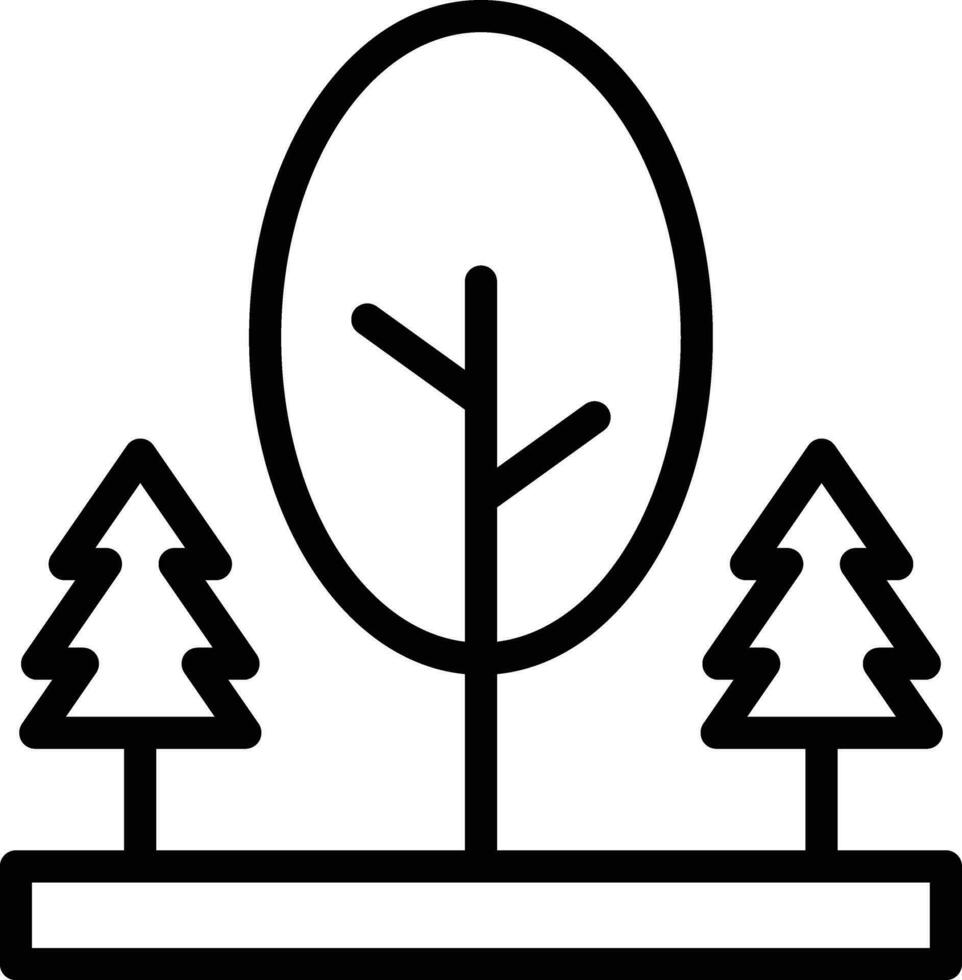 Baum Landschaft Vektor Symbol