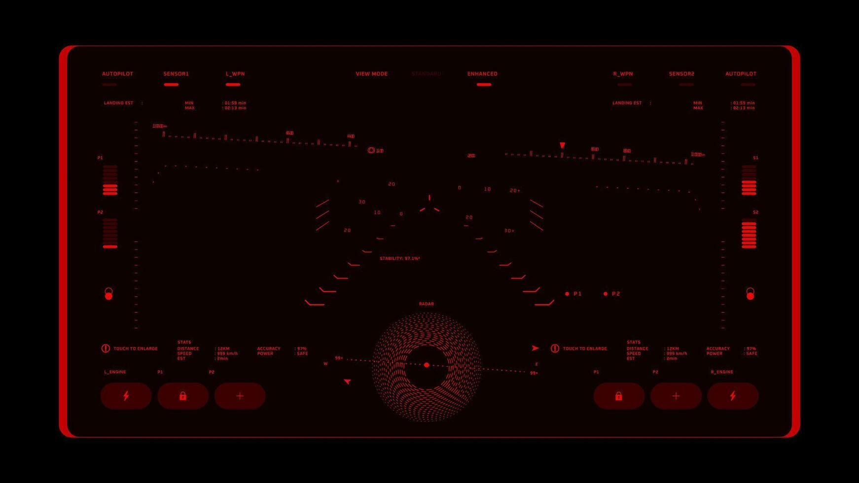 elegant, enkel hud design vektor. 16x9 hud täcka över vektor