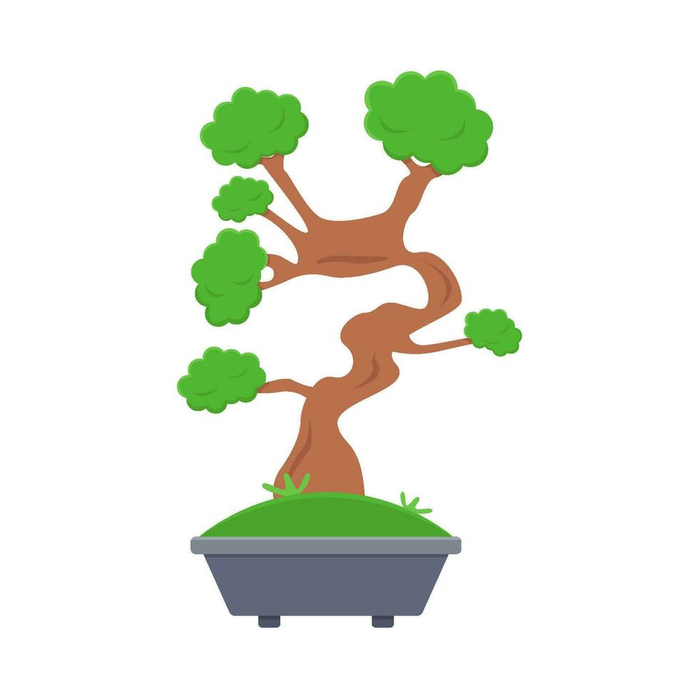 bonsai träd i pott illustration vektor