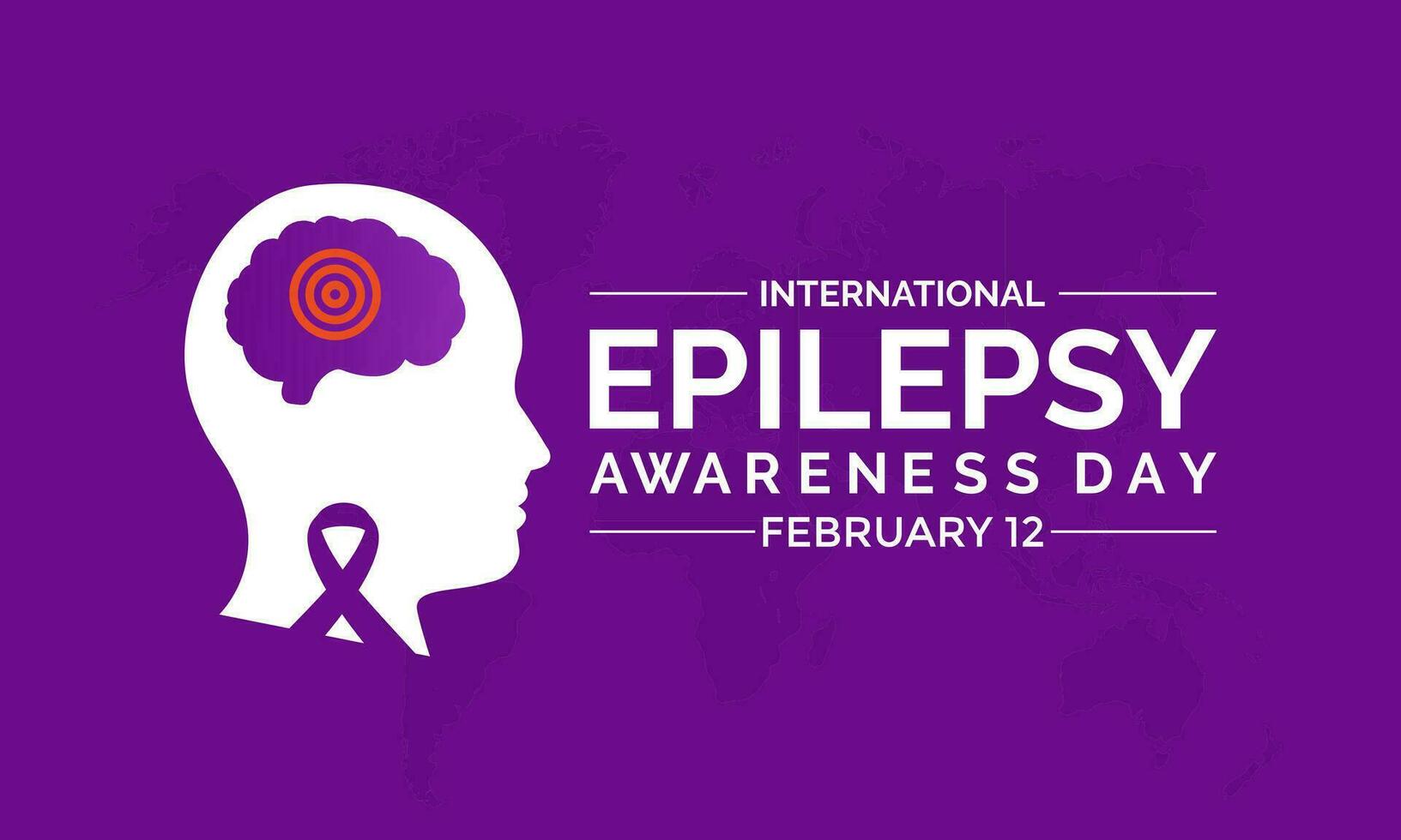 Vektor Illustration auf das Thema von International Epilepsie Tag. es ,S Verstehen und Bewusstsein von Epilepsie. Banner, Poster, Karte, Hintergrund Design.