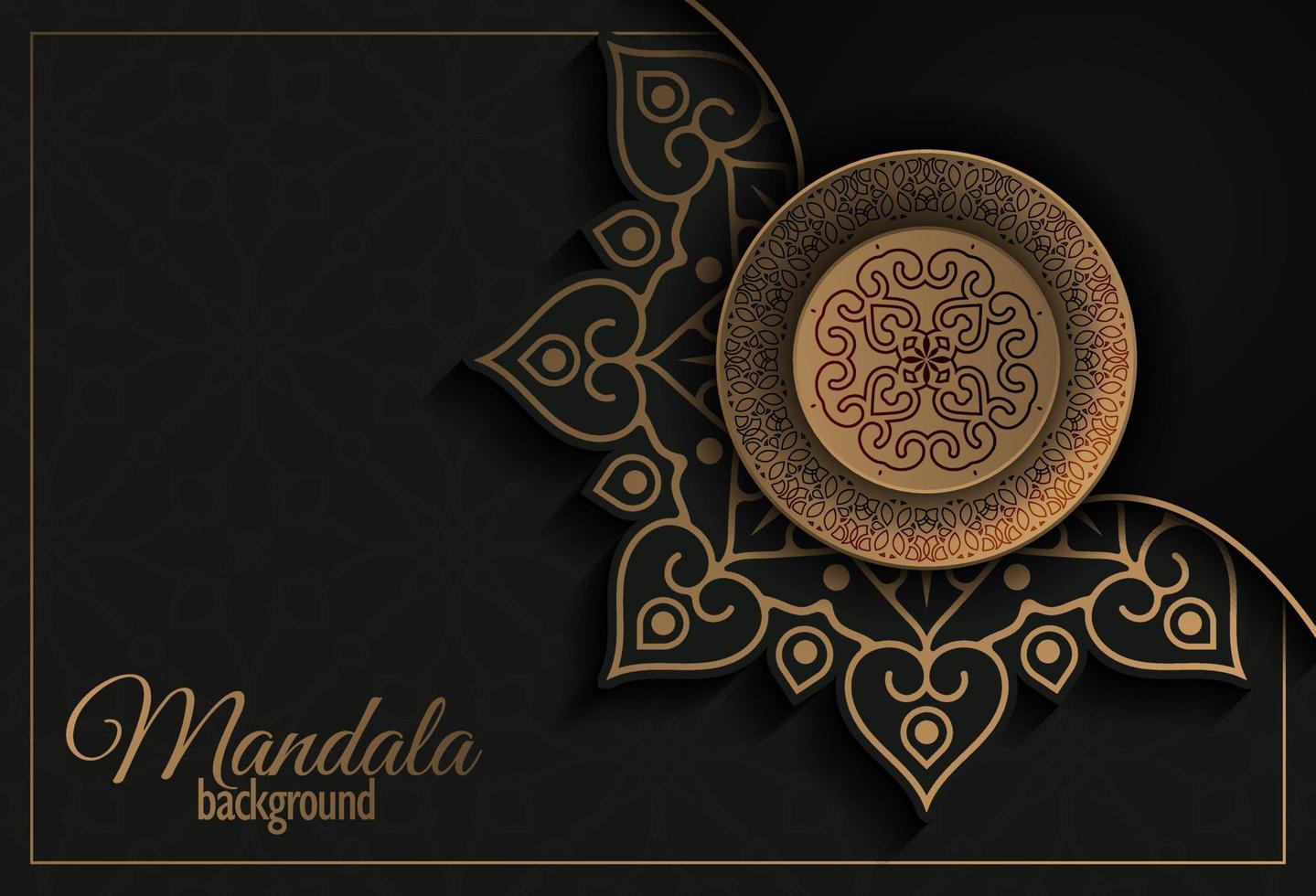 lyx prydnads mandala bakgrund med arabiska islamiska östra mönster stil premium vektor
