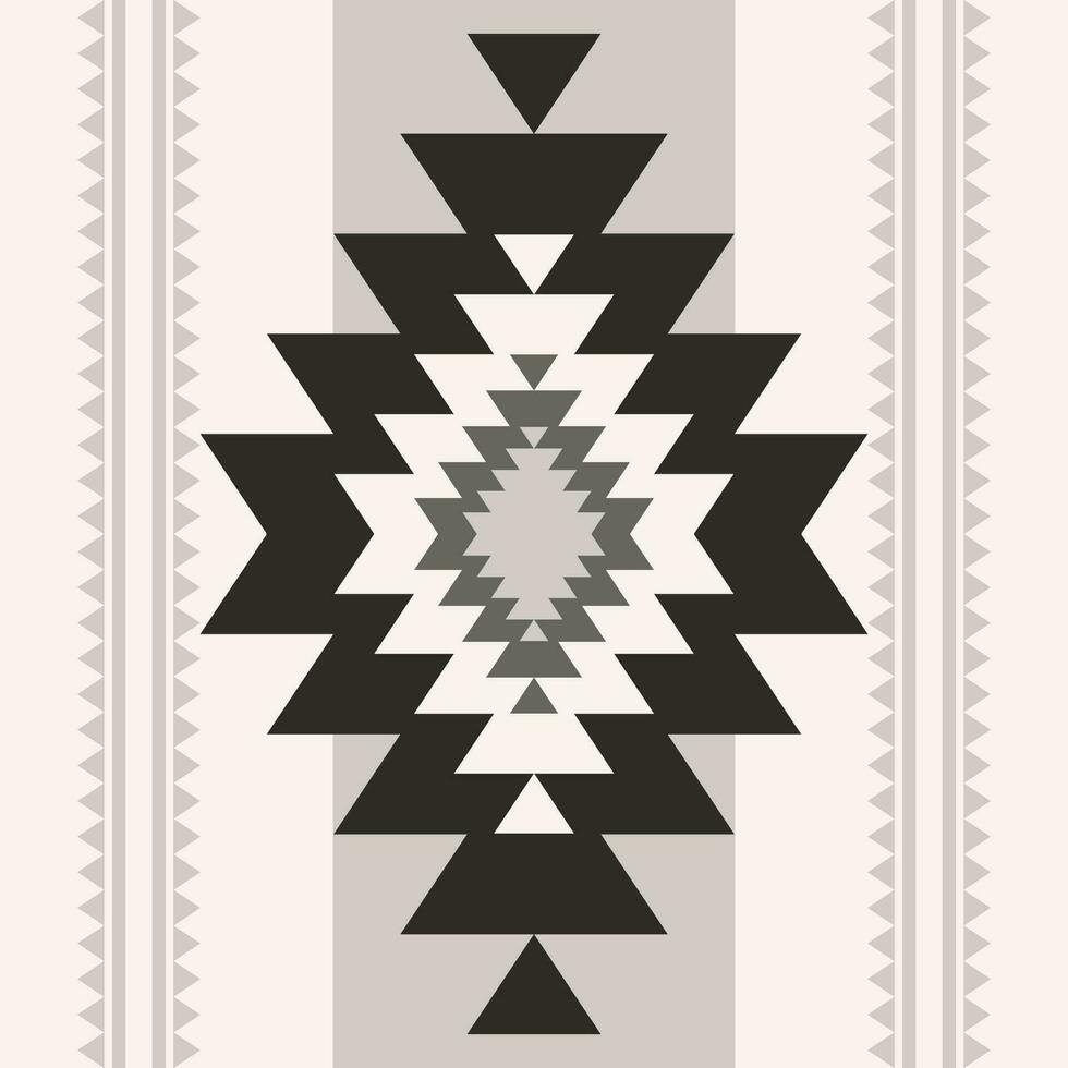 sydväst navajo svartvit grå mönster. etnisk sydvästlig geometrisk form sömlös mönster. traditionell inföding amerikan mönster använda sig av för textil, Hem dekoration element, klädsel, etc. vektor