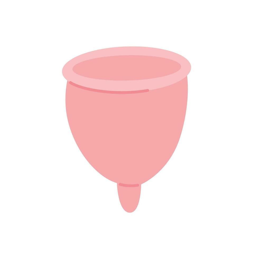 Frau Menstruation Tasse. Hygiene Zeitraum Schutz Produkt vektor