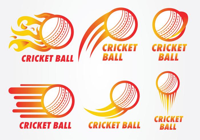 cricket ball logo vektor pack