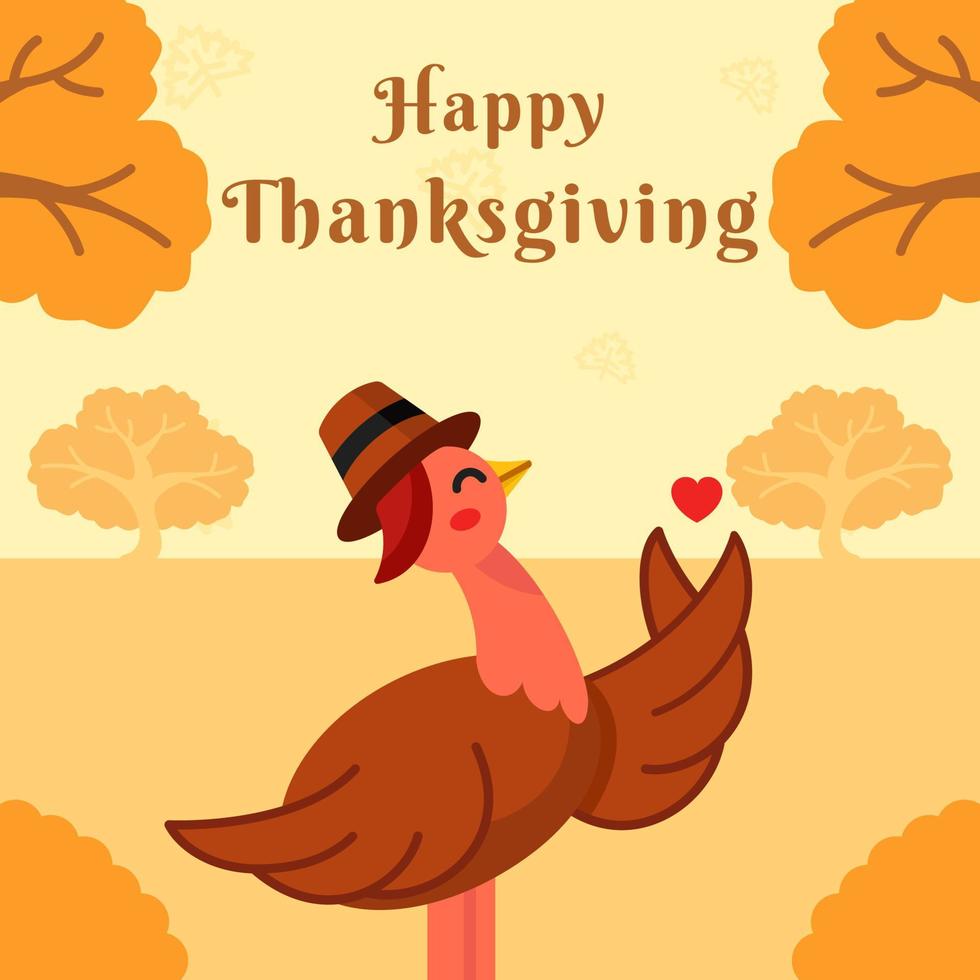 Happy Thanksgiving Truthahn Poster Banner Hintergrund Vektor-Illustration für Thanksgiving Day vektor