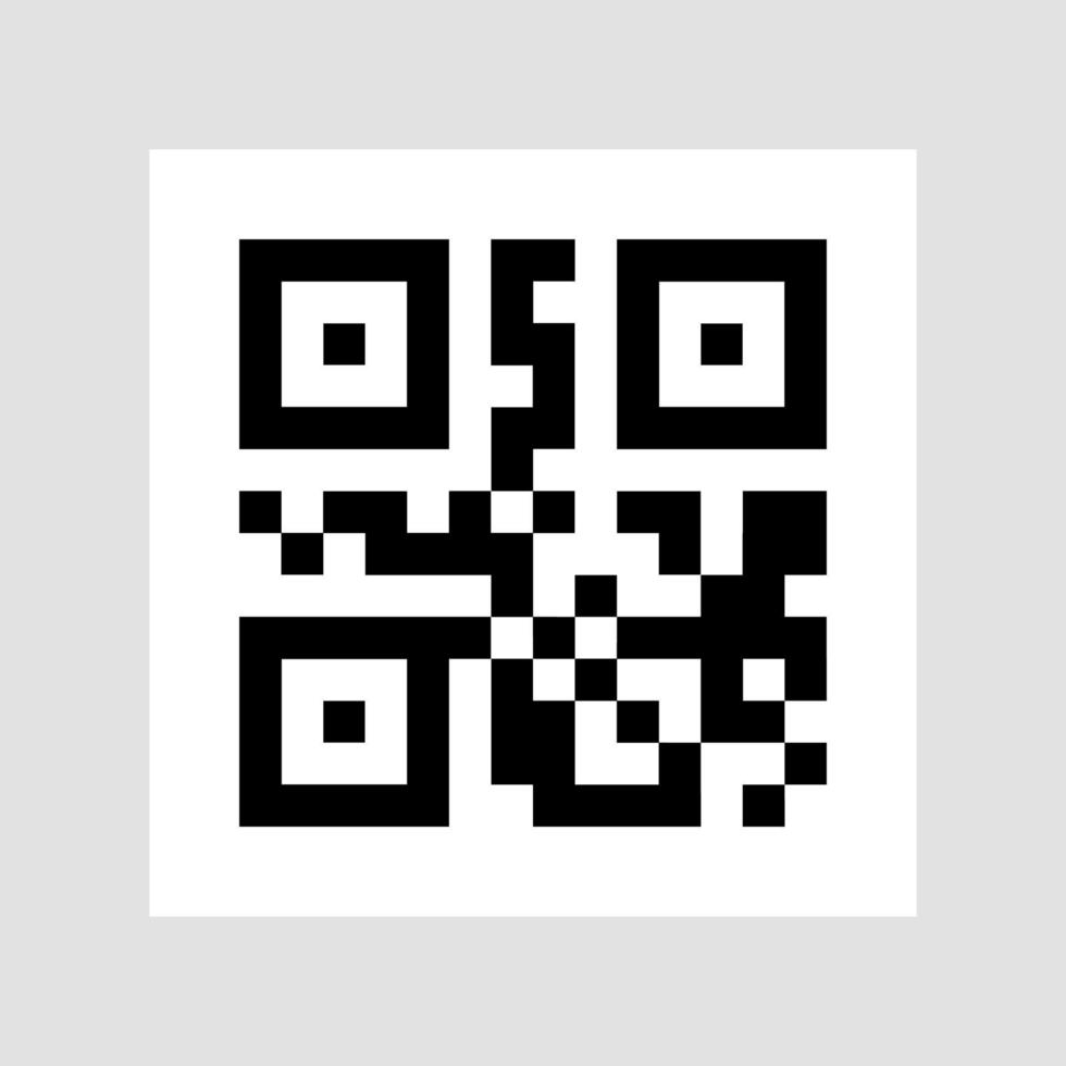 Beispiel-Qr-Code-Symbol. vektor