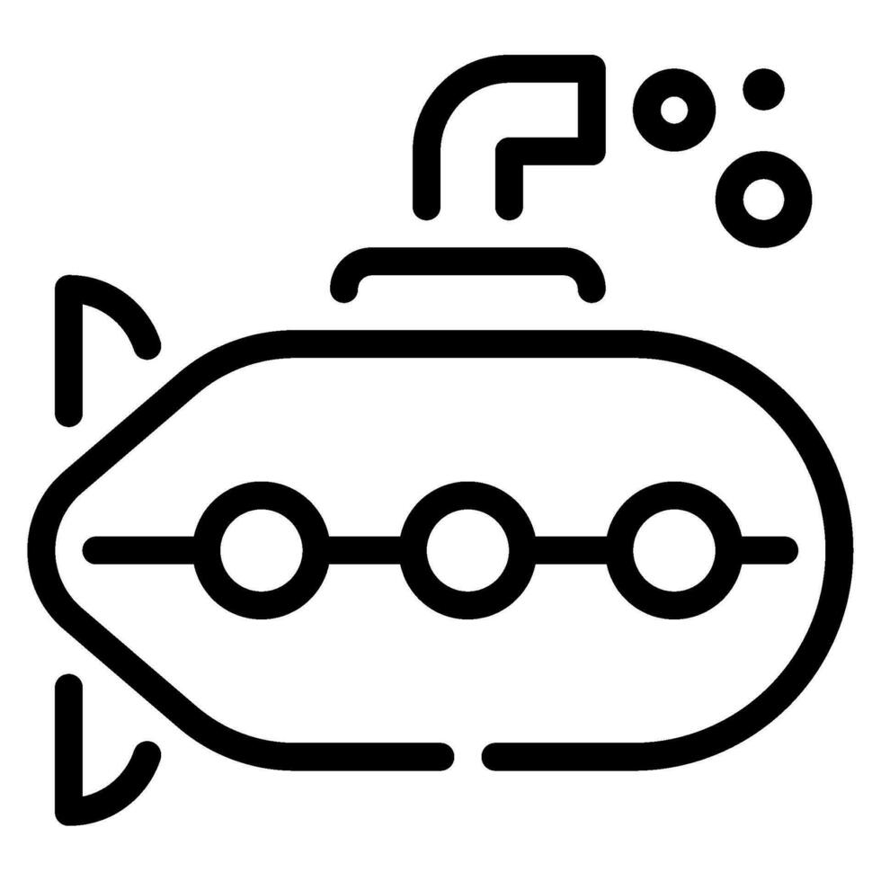 u-båt ikon illustration för webb, app, infografik, etc vektor