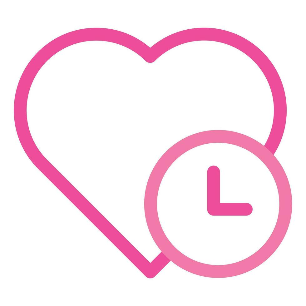 Rosa Liebe Symbol zum Valentinstag Tag isoliert auf Weiß Hintergrund vektor