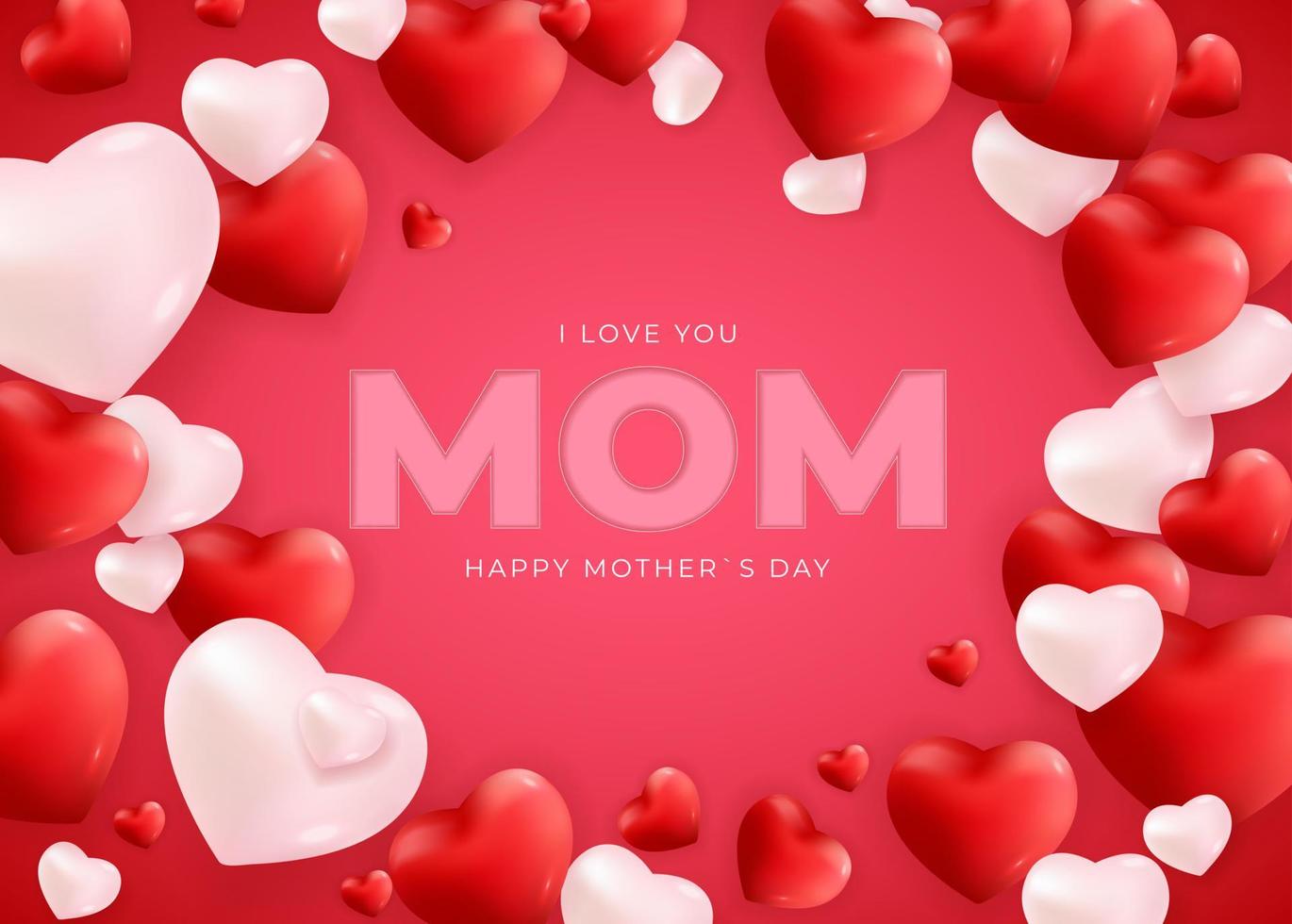 jag älskar dig mamma. glad mors dag semester bakgrund. vektor illustration
