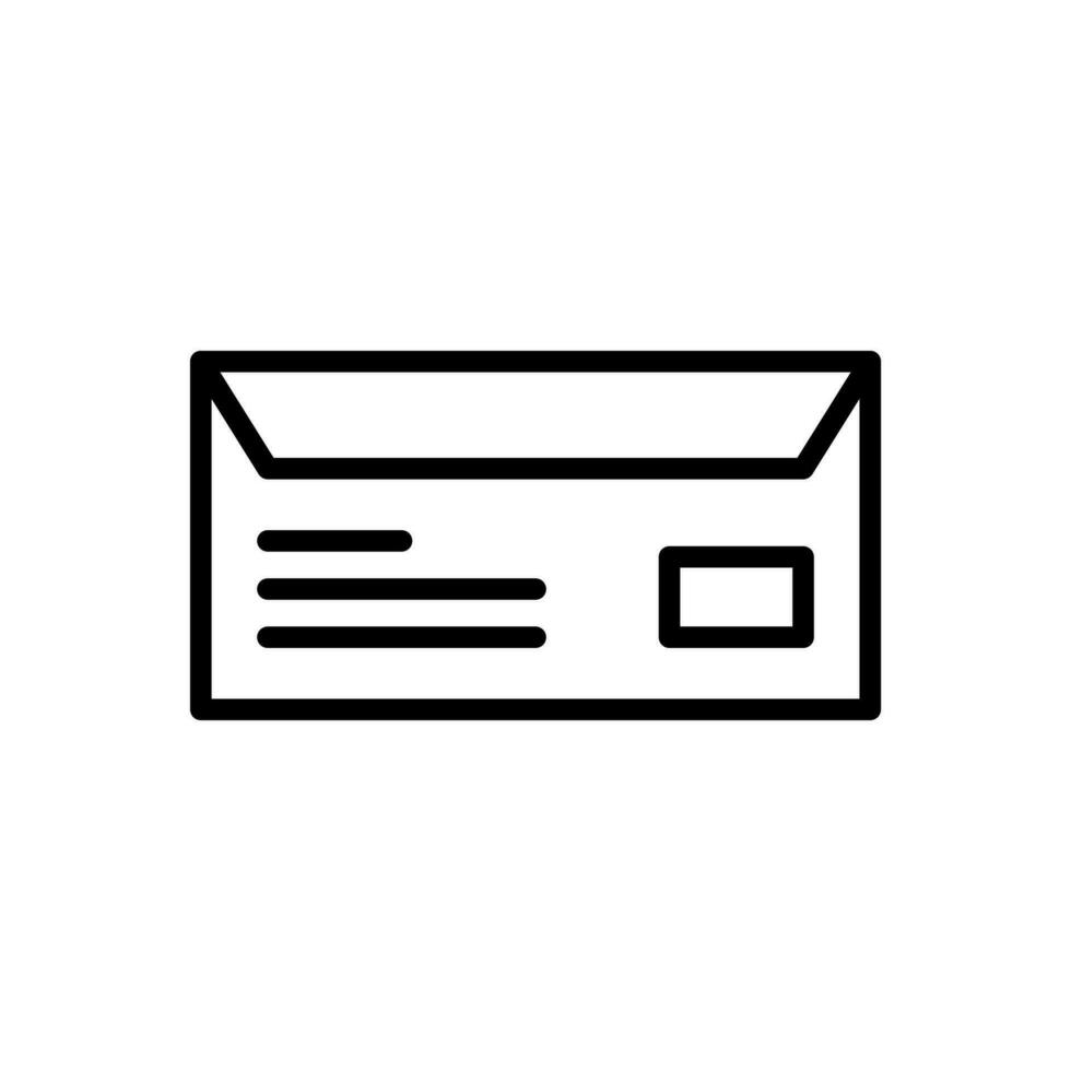 brev med stämpel, leverans kuvert ikon i linje stil design isolerat på vit bakgrund. redigerbar stroke. vektor