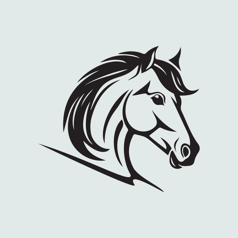 Pferd Kopf Vektor Bilder, Logo, Kunst, Illustration
